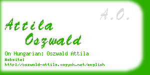 attila oszwald business card